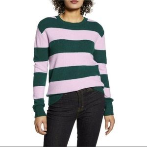 Halogen Women's Stripe Bow Back Sweater, XL